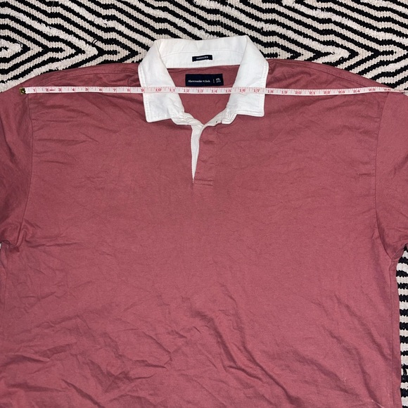 Abercrombie & Fitch Rose Polo with White Collar - Picture 7 of 8